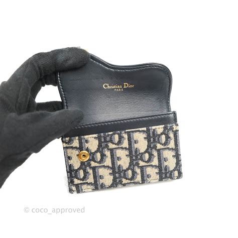 dior saddle flap card holder dupe|dior 5 gusset card holder.